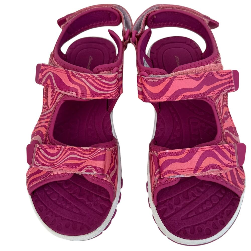 Girls Eddie Bauer Sandals 4 Pink Water Shoes Adjustable Strap Beach Sport Sandal